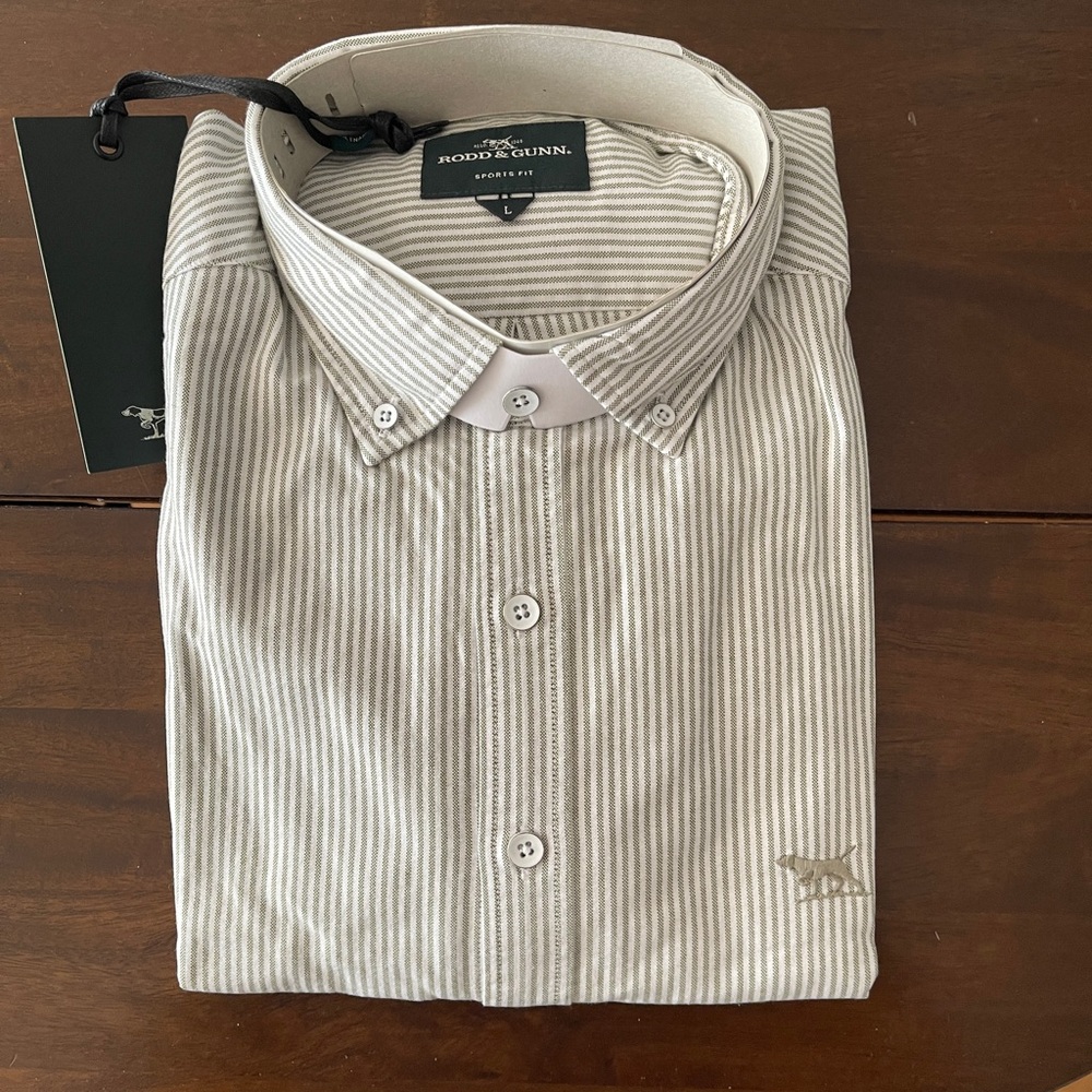 NWT-Rodd & Gun Stripe Shirt (Large Sports Fit)